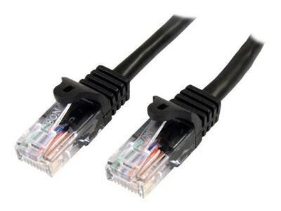 StarTech 45PATCH10BK Cat5e Patch Cable with Snagless RJ45 Connectors; 10 ft, Black