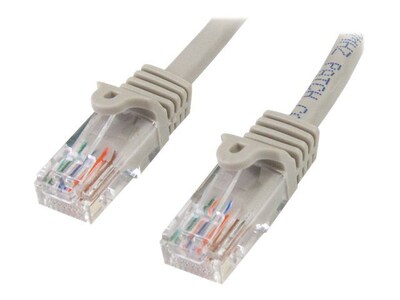 StarTech 45PATCH7GR Cat5e Patch Cable with Snagless RJ45 Connectors, 7ft, Gray