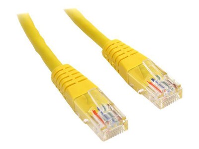 StarTech M45PATCH1YL 1ft Cat5e Yellow Molded RJ45 UTP Patch Cable
