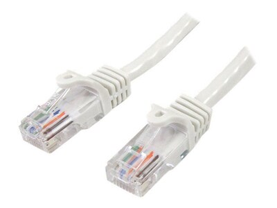 StarTech 45PATCH15WH Cat5e Patch Cable with Snagless RJ45 Connectors; 15ft, White