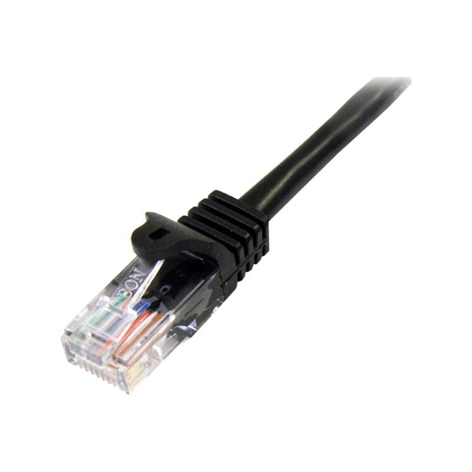 StarTech 45PATCH6BK Cat5e Patch Cable with Snagless RJ45 Connectors; 6 ft, Black