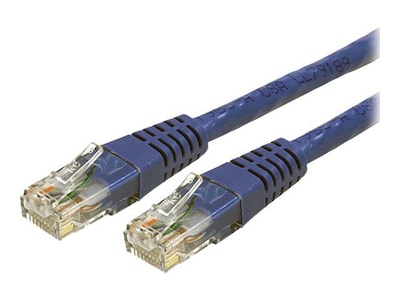 StarTech C6PATCH2BL 2ft Cat-6 Blue Molded RJ45 UTP Gigabit Cat-6 Patch Cable