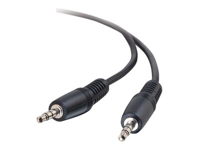 C2G® 40413 6 3.5mm Stereo Male/Female Audio Cable; Black