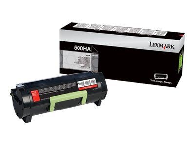 Lexmark  500HA High Yield Toner Cartridge, Black (50F0HA0)