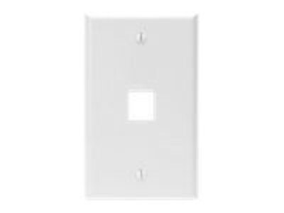 4XEM™ 1 Port/Outlet RJ45 Cat5/Cat6 Ethernet Wall Plate; White (4XFP01KYWH)