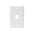 4XEM™ 1 Port/Outlet RJ45 Cat5/Cat6 Ethernet Wall Plate; White (4XFP01KYWH)