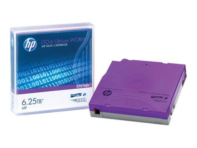 HP® LTO-6 Ultrium Data Cartridge; 6.25TB (C7976W)