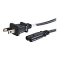 C2G ® 6 NEMA 5-15/IEC320C7 Male/Female 2-Slot Non-Polarized Power Cord; Black (27398)