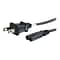 C2G ® 6 NEMA 5-15/IEC320C7 Male/Female 2-Slot Non-Polarized Power Cord; Black (27398)
