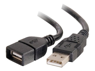 C2G 52108 3 m Type A USB 2.0 to Type A USB 2.0 Male/Female Extension Cable; Black