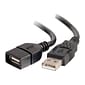 C2G 3.3' Type-A USB Female/Male Extension Cable, Black