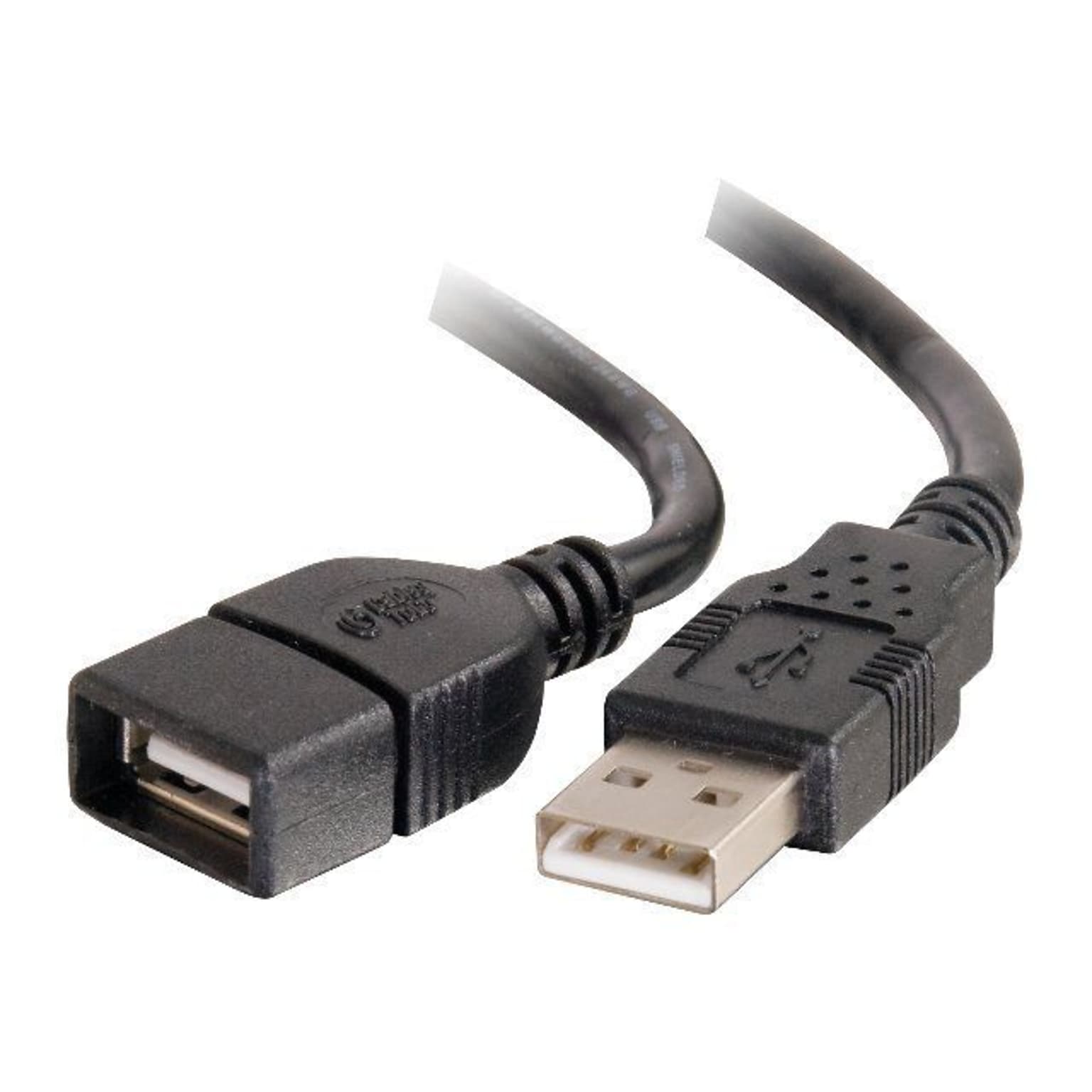 C2G 52108 3 m Type A USB 2.0 to Type A USB 2.0 Male/Female Extension Cable; Black