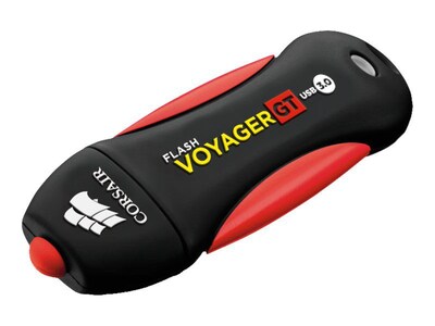Corsair® Flash Voyager® GT 32GB 100 Mbps Write/240 Mbps Read USB 3.0 Flash Drive; Black/Red