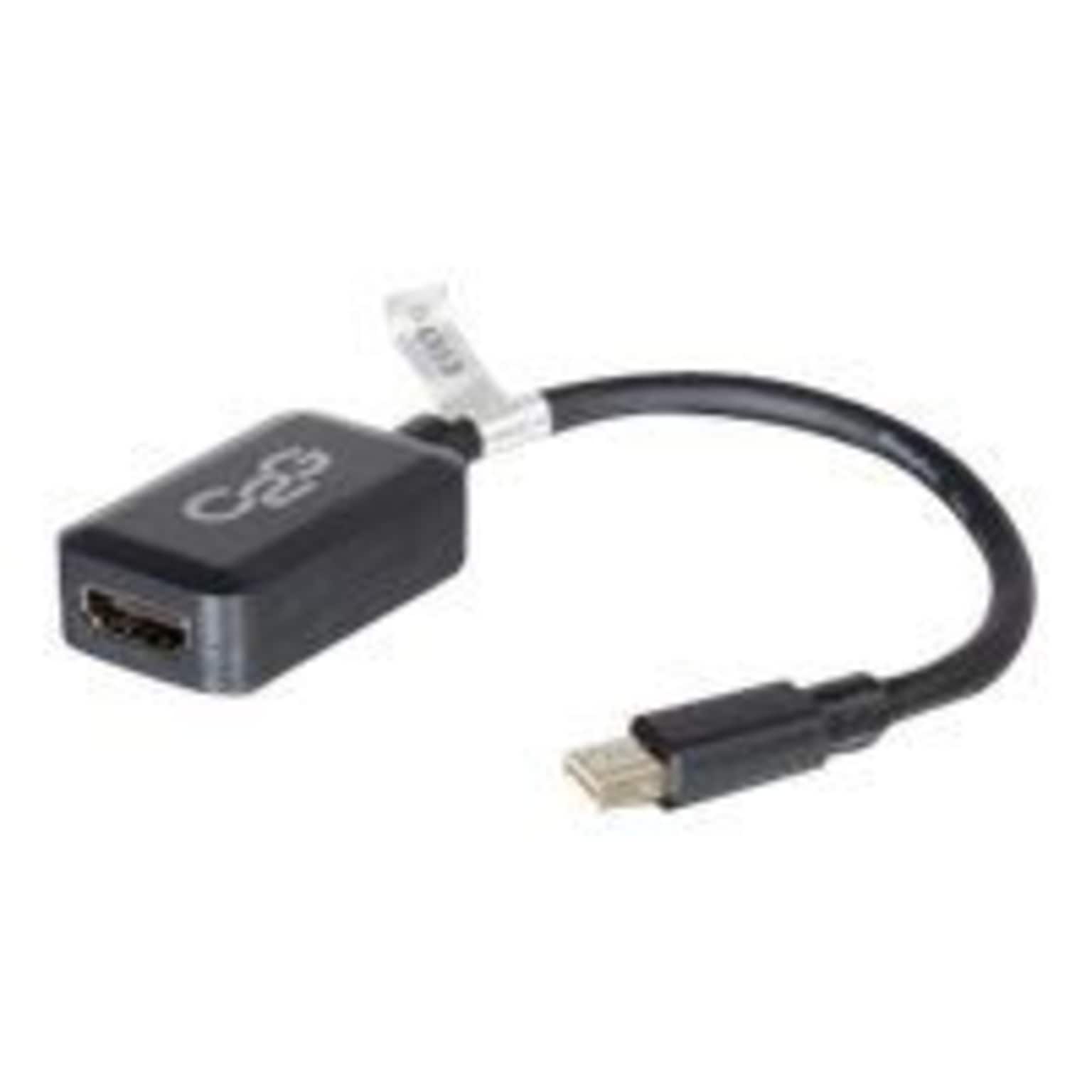 C2G® 54313 8 Mini Displayport to HDMI Male/Female Converter Adapter; Black