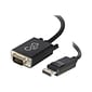 C2G 54332 6' DisplayPort to VGA Male/Male Active Adapter Cable; Black