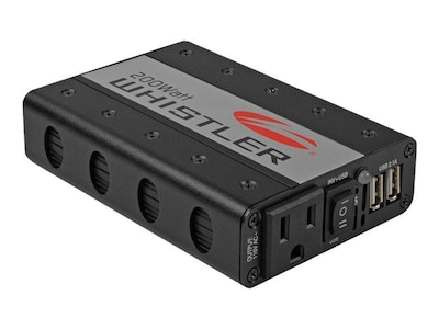 WHISTLER-CAR AV XP200I 200 W Power Inverter; 12 VDC Input, 5 VDC Output, 2 Outlets