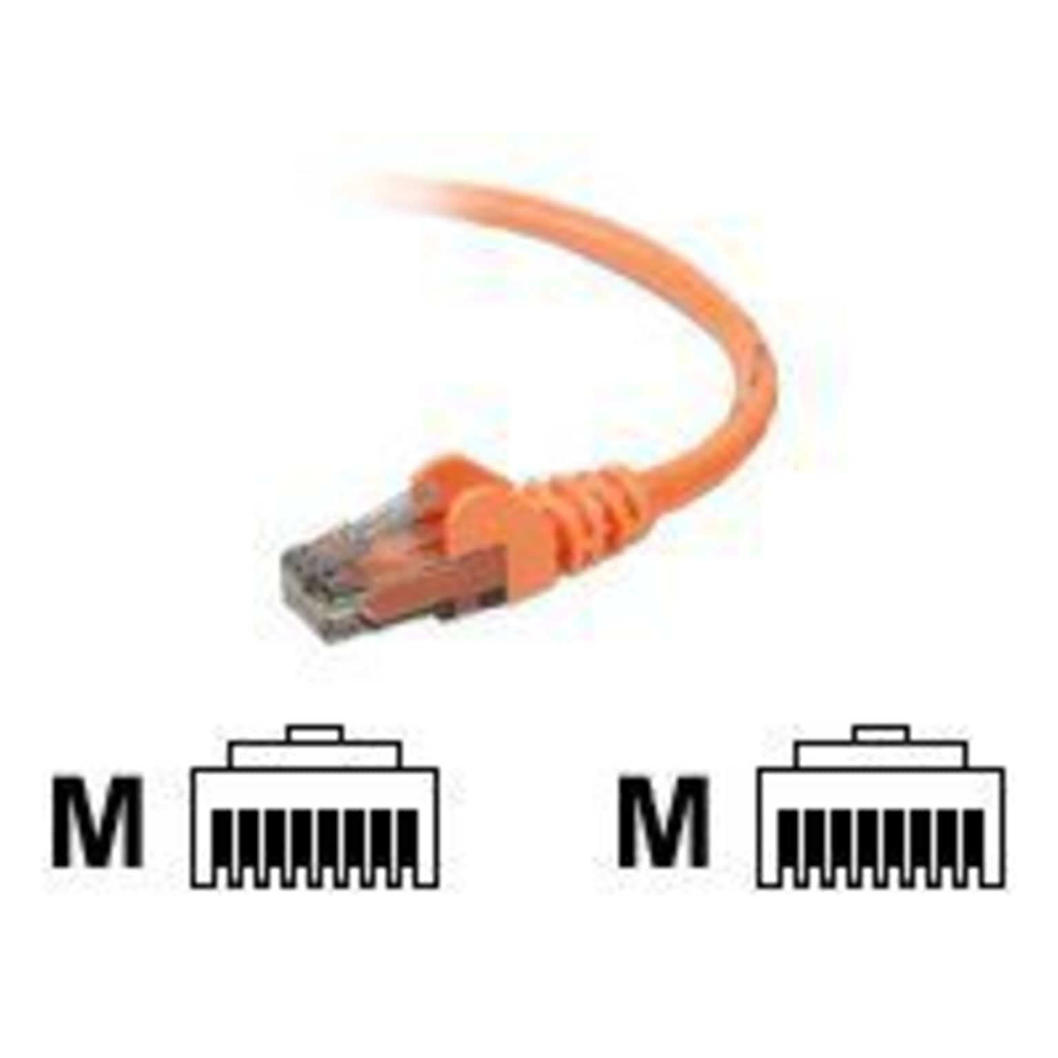 Belkin A3L980-15-ORG-S 15 RJ-45 Male/Male Cat6 Snagless Patch Cable, Orange