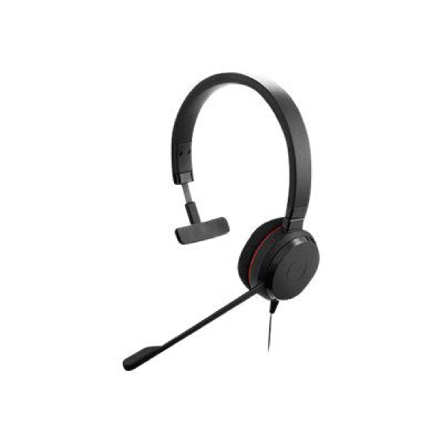 Jabra (4993-823-109) EVOLVE 20 MS Over-the-Head Wired Mono Headset w/ Noise Cancelling Microphone