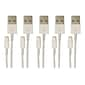 VisionTek White Lightning to USB Charge and Sync Cable for Apple iPhone/iPad/iPod; 5/Pack (900759)