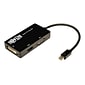 Tripp Lite Keyspan 6" Mini Displayport to VGA/DVI/HDMI All-in-One Converter; Black