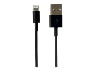 VisionTek® Data Transfer Cable; 9.84, Lightning to USB, Black (900780)