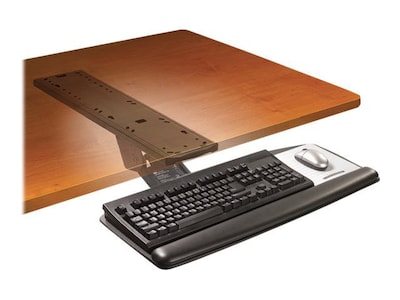 3M™ Adjustable Keyboard Tray With Sit/Stand Easy-Adjust Arm, Black