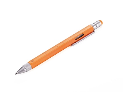 Troika Construction Ballpoint Pen, Medium, Neon Orange