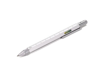 Troika Construction Ballpoint Pen, Medium, Silver