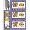 Graphic Image 3-Up Laser Postcards with Bookmark, Animated Dog and Cat, Bone and Yarn Border, 100/Pk