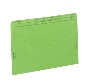 Medical Arts Press®  File Pocket, Letter Size, Green, 50/Box (59547GN)