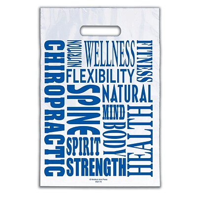 Medical Arts Press® Chiropractic Non-Personalized 1-Color Supply Bags, 9x13, Word Design