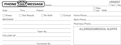 Medical Arts Press® Phone Message Labels, Adhesive Backed, Phone Icon