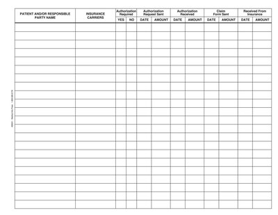 Medical Arts Press Insurance Record Log Book (20041)