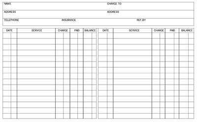 Medical Arts Press® Ledger Cards, Standard, Twin Entry