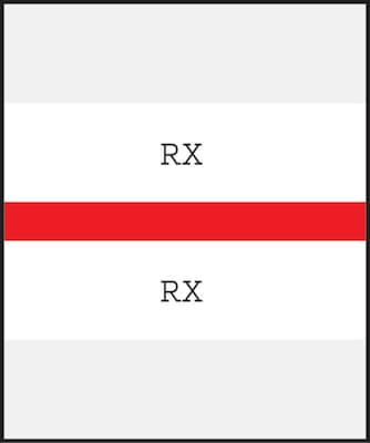 Medical Arts Press® Standard Preprinted Chart Divider Tabs; RX, Red