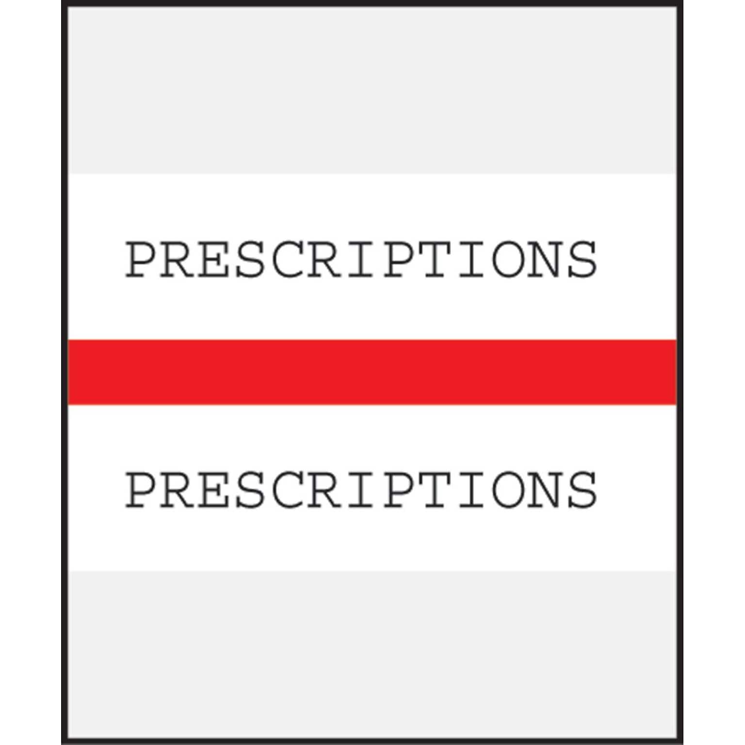 Medical Arts Press® Standard Preprinted Chart Divider Tabs; Prescriptions, Red