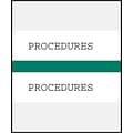 Medical Arts Press® Standard Preprinted Chart Divider Tabs; Procedures, Dark Green