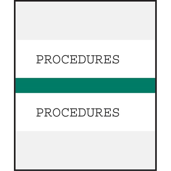 Medical Arts Press® Standard Preprinted Chart Divider Tabs; Procedures, Dark Green