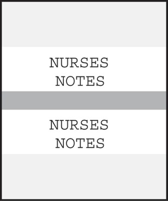 Medical Arts Press® Standard Preprinted Chart Divider Tabs; Nurses Notes, Gray