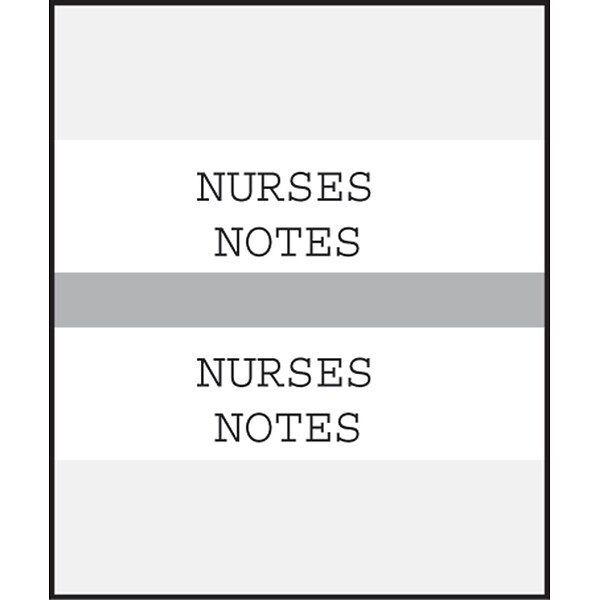 Medical Arts Press® Standard Preprinted Chart Divider Tabs; Nurses Notes, Gray