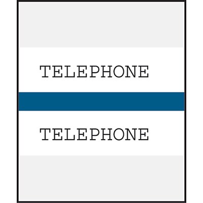 Medical Arts Press® Standard Preprinted Chart Divider Tabs; Telephone, Dark Blue