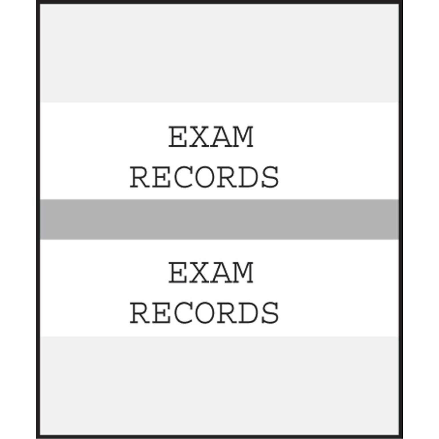 Medical Arts Press® Standard Preprinted Chart Divider Tabs; Exam Records, Gray