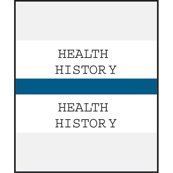 Medical Arts Press® Standard Preprinted Chart Divider Tabs; Health History, Dark Blue