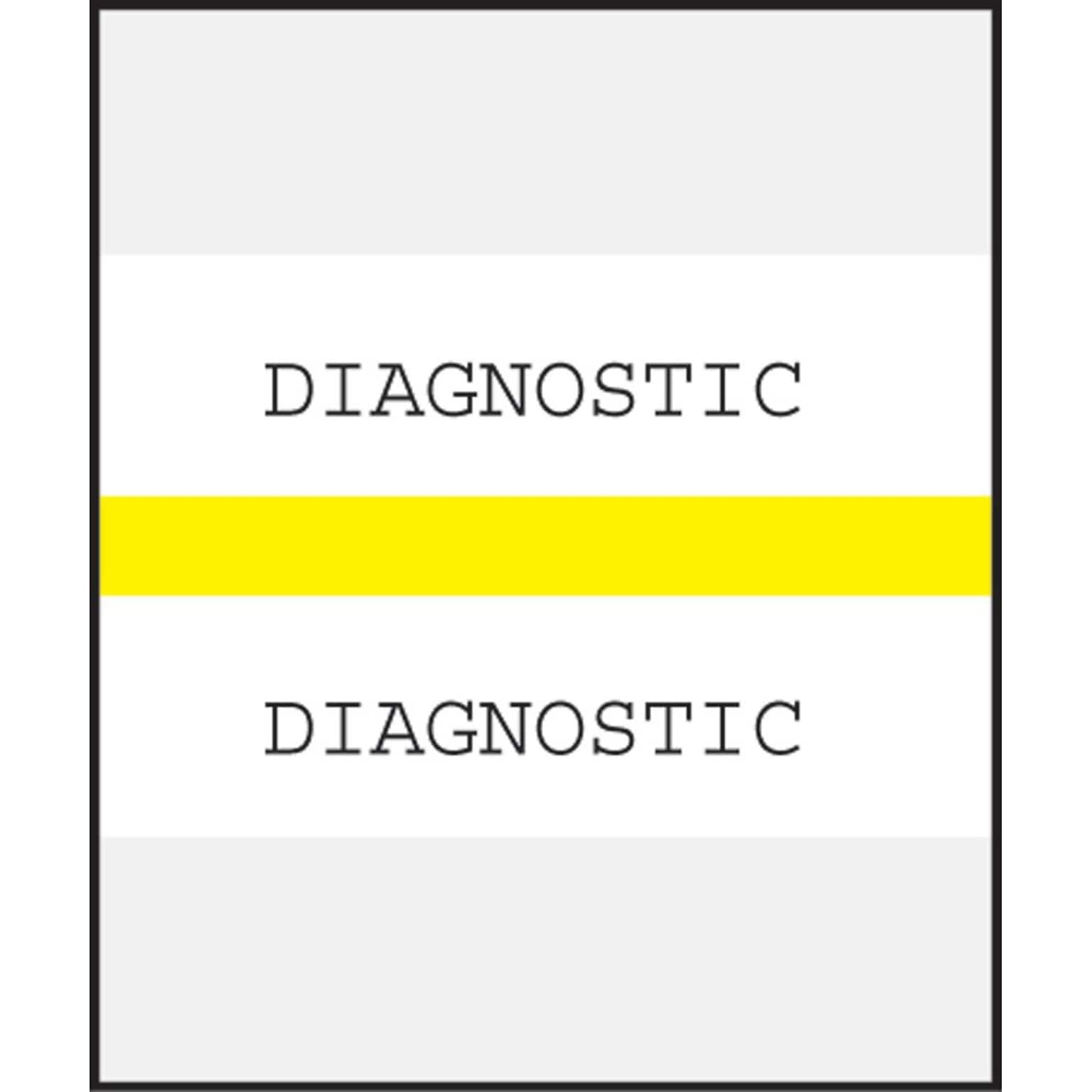 Medical Arts Press® Standard Preprinted Chart Divider Tabs; Diagnostic, Yellow