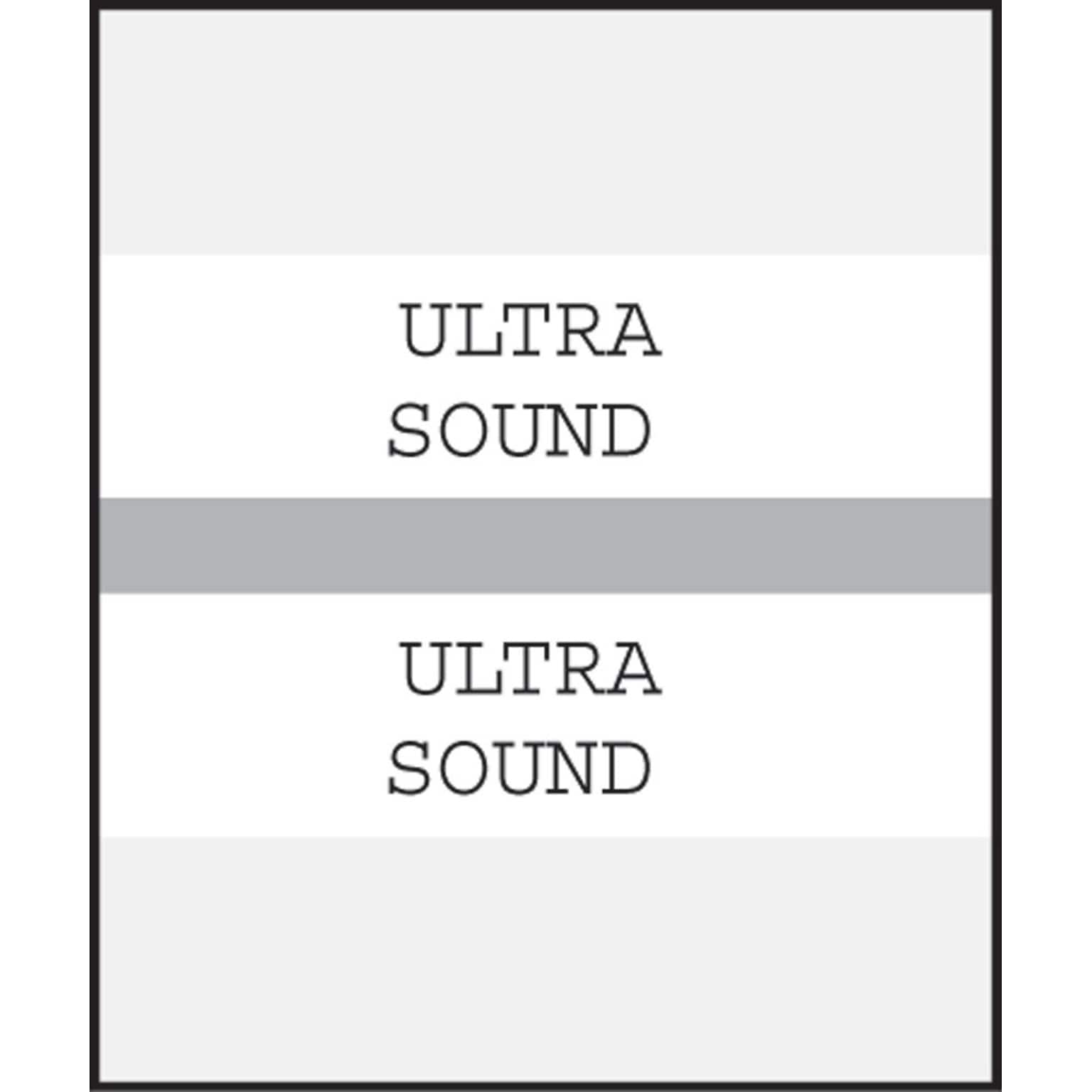 Medical Arts Press® Standard Preprinted Chart Divider Tabs; Ultrasound, Gray