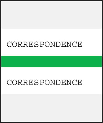 Medical Arts Press® Standard Preprinted Chart Divider Tabs; Correspondence, Green