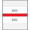 Medical Arts Press® Standard Preprinted Chart Divider Tabs; EKG, Red