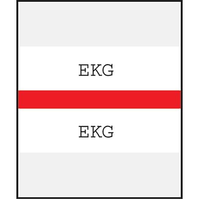 Medical Arts Press® Standard Preprinted Chart Divider Tabs; EKG, Red