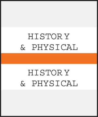 Medical Arts Press® Standard Preprinted Chart Divider Tabs; History & Physical, Orange