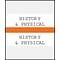 Medical Arts Press® Standard Preprinted Chart Divider Tabs; History & Physical, Orange